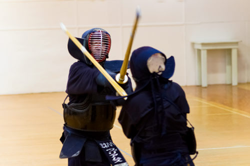Kendo sparring match, jigeiko