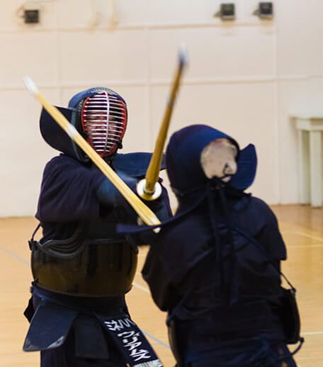 Kendo sparring match, jigeiko